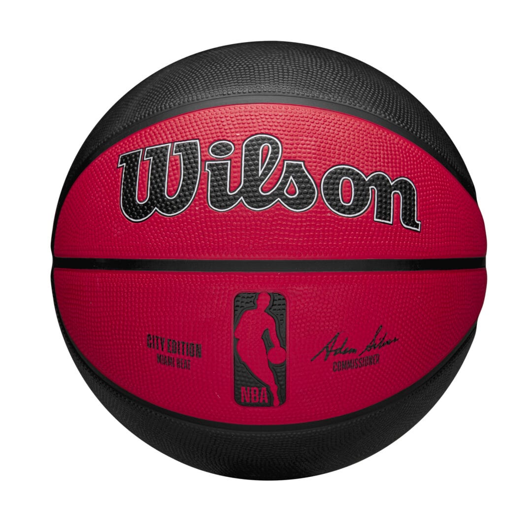 Wilson Team Sports | Basketball | NBA Basketball NBA Team City Edition Mia Heat Size 7 TS092