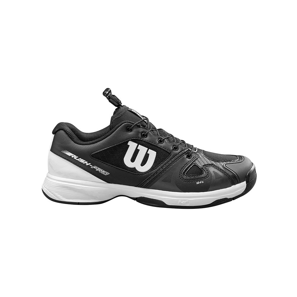 JUNIOR RUSH PRO QL TENNIS - BLACK WHITE