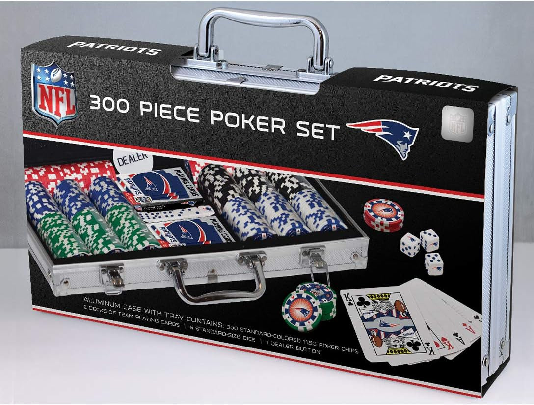 NFL Unisex-Adult 300-Piece Casino Style Poker Chip Set