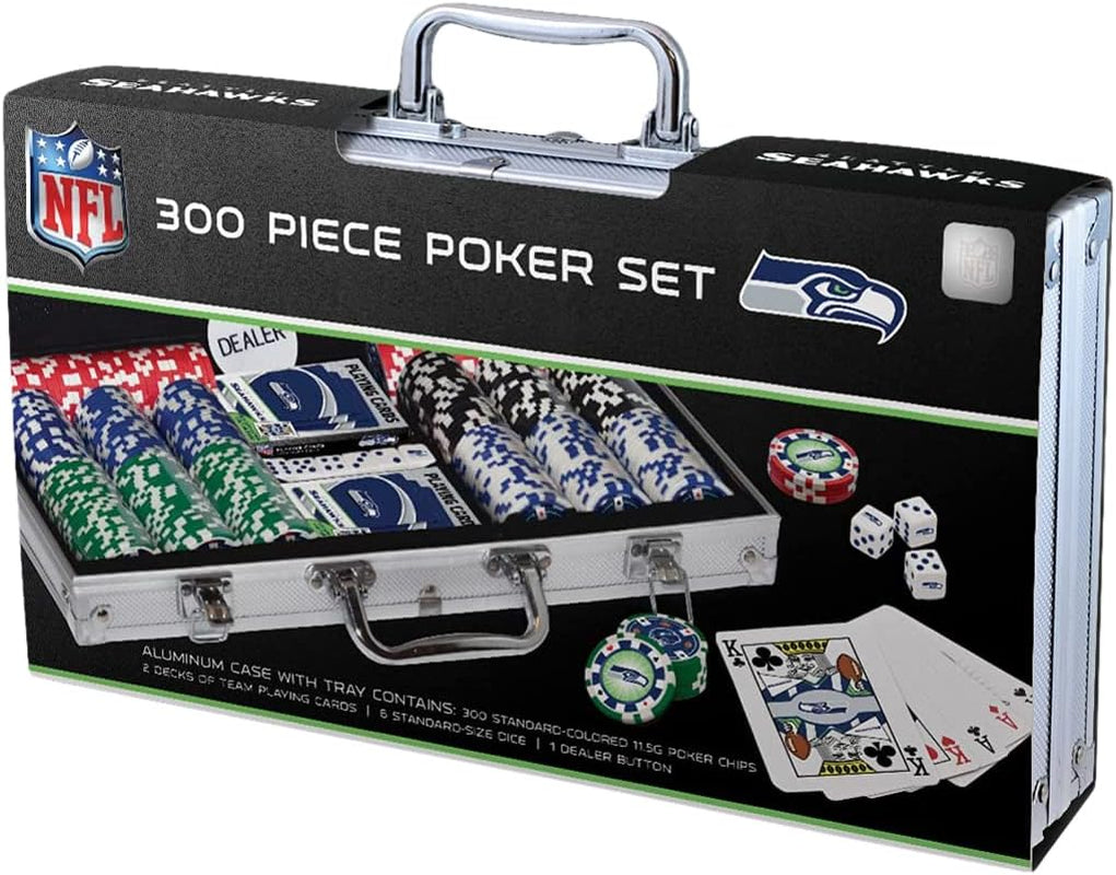 NFL Unisex-Adult 300-Piece Casino Style Poker Chip Set