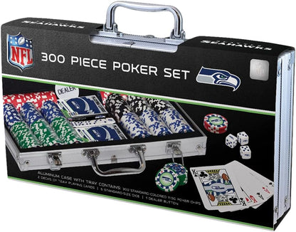 NFL Unisex-Adult 300-Piece Casino Style Poker Chip Set