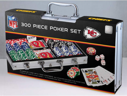 NFL Unisex-Adult 300-Piece Casino Style Poker Chip Set