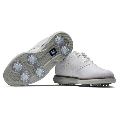 Footjoy Junior Golf Shoes | Traditions | White/White/Gray