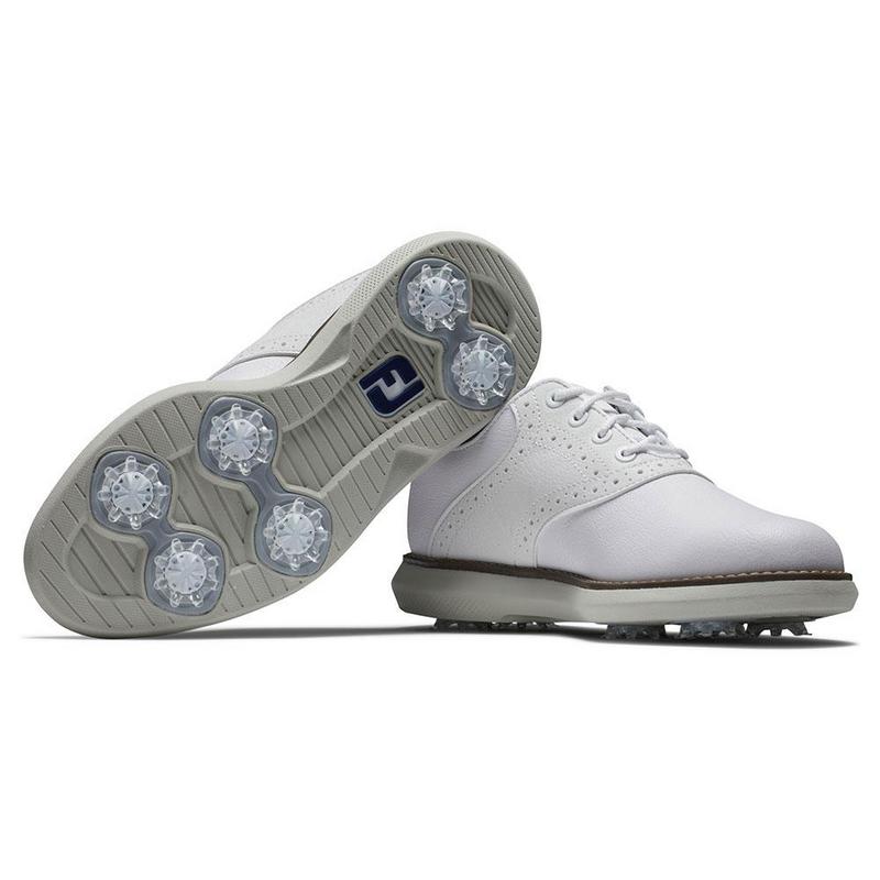 Footjoy Junior Golf Shoes | Traditions | White/White/Gray