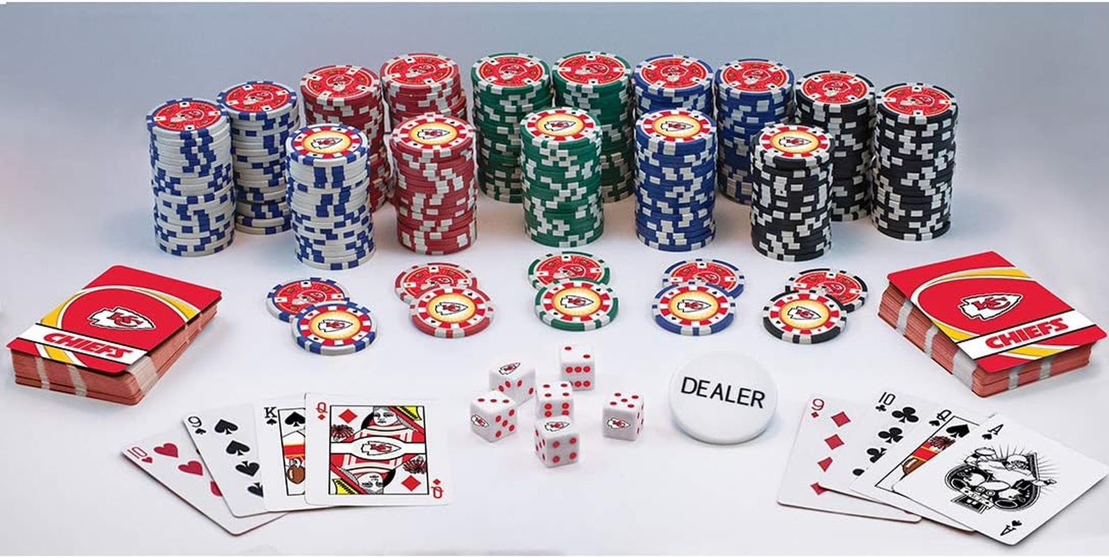 NFL Unisex-Adult 300-Piece Casino Style Poker Chip Set