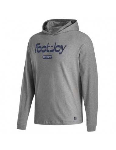 Footjoy gray hoodie with logo and established 1937 text.