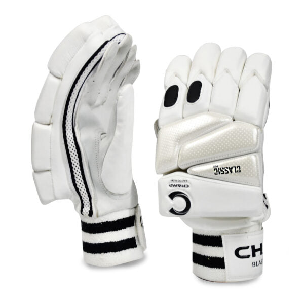CHAMP YOUTH CLASSIC PRO BATTING GLOVES WHITE - RIGHT HAND