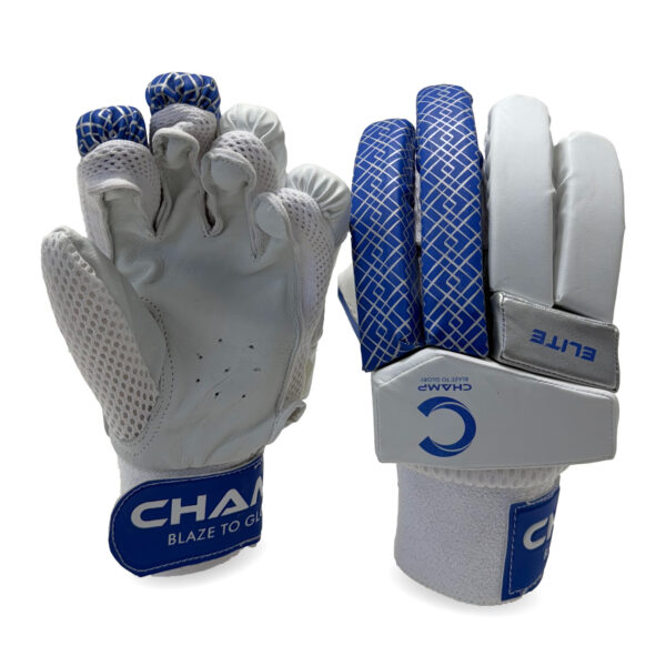 CHAMP JUNIOR ELITE BATTING GLOVES - R BLUE/WHITE EXTRA SMALL RIGHT HAND