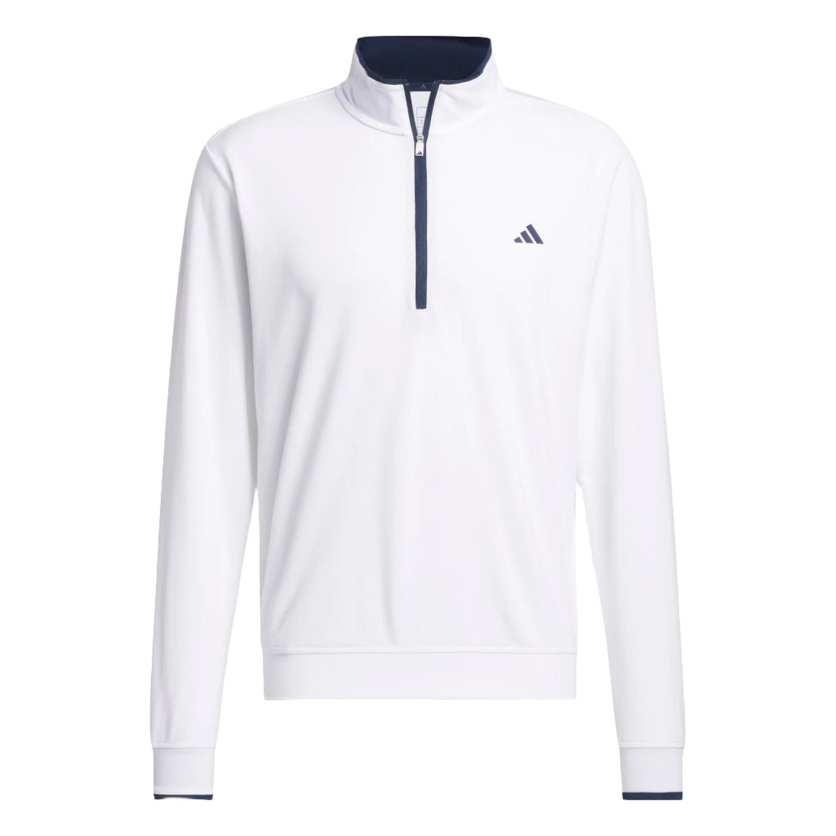 [IQ2962M] Adidas Mens Jersey | Lightweight 1-4 Zip | White (M)