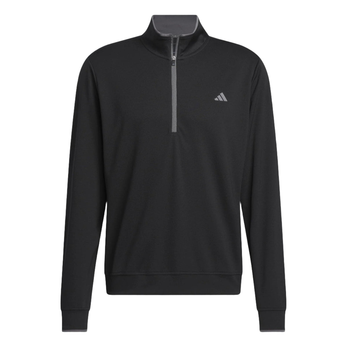 [IU4514L] Adidas Mens Golf Pullovers | Lightweight 1-4 Zip | Black (L)