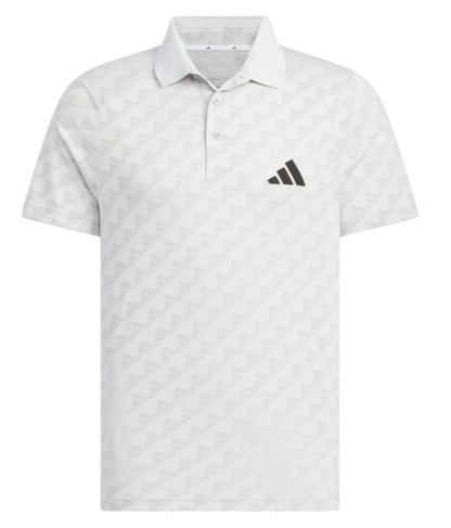 [KG7022-910] Adidas Junior Boys Golf Shirt | Jacquard Polo | White (9 to 10)