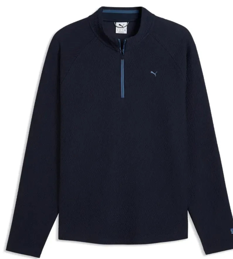 Puma Mens Golf Pullover | Boulder 2.0 1/4 Zip | Deep Navy
