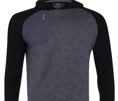 Footjoy Mens Golf Jersey | ThermoSeries Pullover Hoodie | Charcoal Black