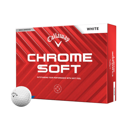 [3001145G] Callaway Golf Balls | Chrome Soft (Yellow/Sleeve, 2024)
