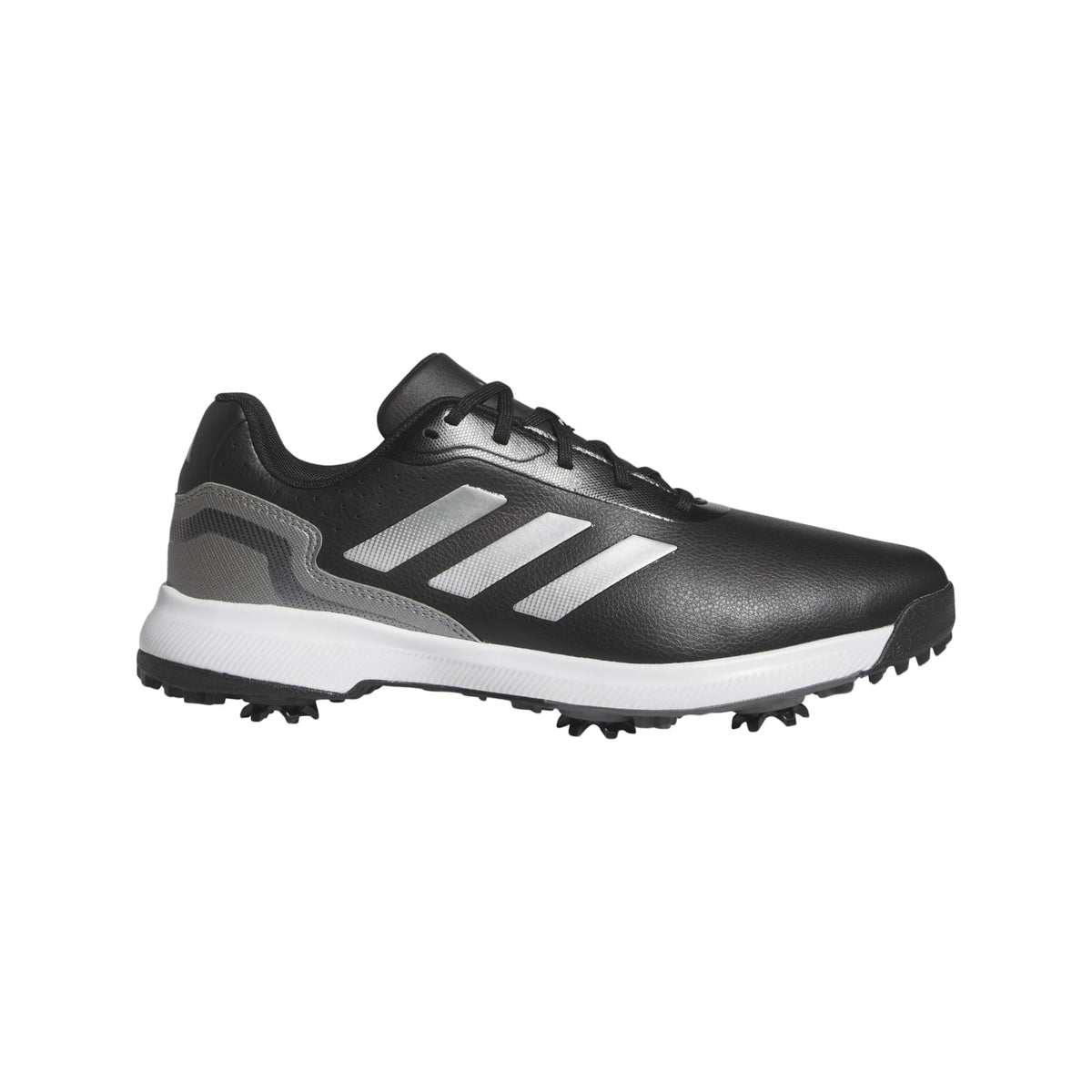 [IH225210] Adidas Mens Golf Shoes | Traxion Response | Black-Iron Metallic-Silver Metallic (10)