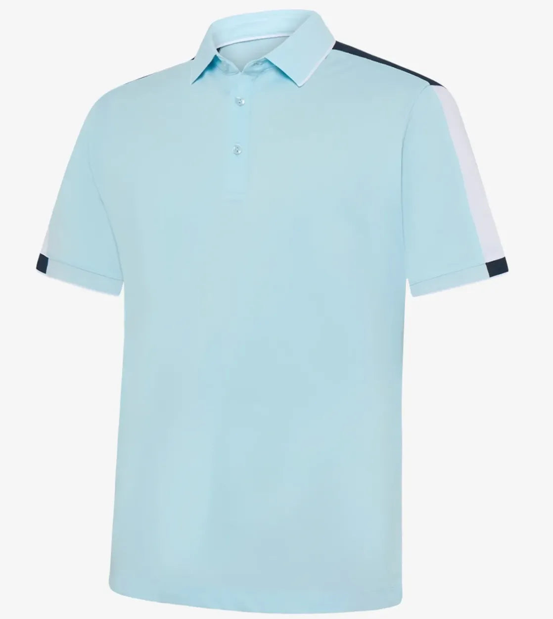 Galvin Green Mens Golf Shirt | Mulligan | Crystal Blue-White