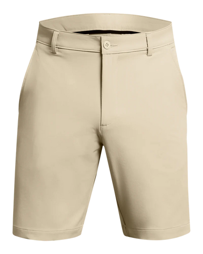 [138315428932] Under Armour Mens Golf Shorts | Tech Taper (Khaki, 32)