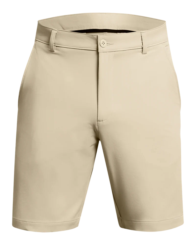[138315428936] Under Armour Mens Golf Shorts | Tech Taper (Khaki, 36)