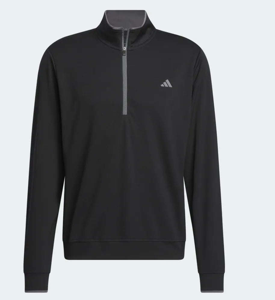 Adidas Mens Golf Pullovers | Lightweight 1-4 Zip | Black