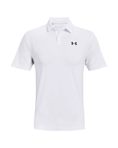 [1368122100M] Under Armour Mens Golf Shirt | T2G Polo (White, M)