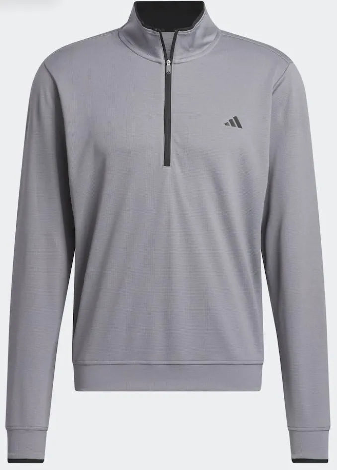 Adidas Mens Golf Jersey | Lightweight 1-4 Zip | Grey