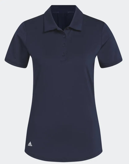 Adidas Womens Golf Shirt | Solid Performance Short Sleeve Polo | Collegiate Navy