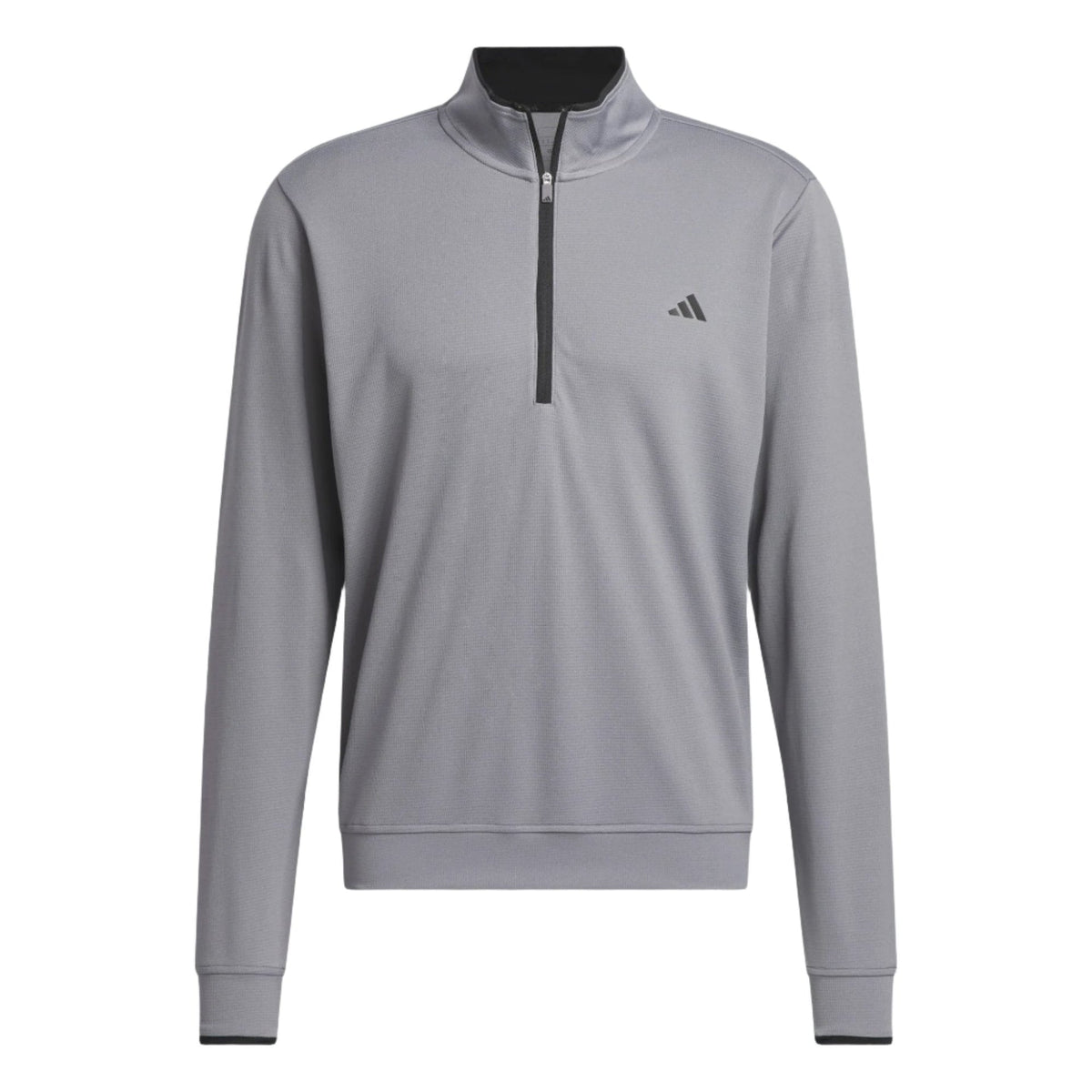[IU45132XL] Adidas Mens Golf Jersey | Lightweight 1-4 Zip | Grey (2XL)