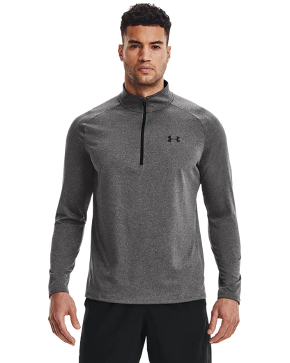 [1328495-090-SM] Under Armour Mens Jersey | Tech 2.0 1-2 Zip | Carbon Heather (S)