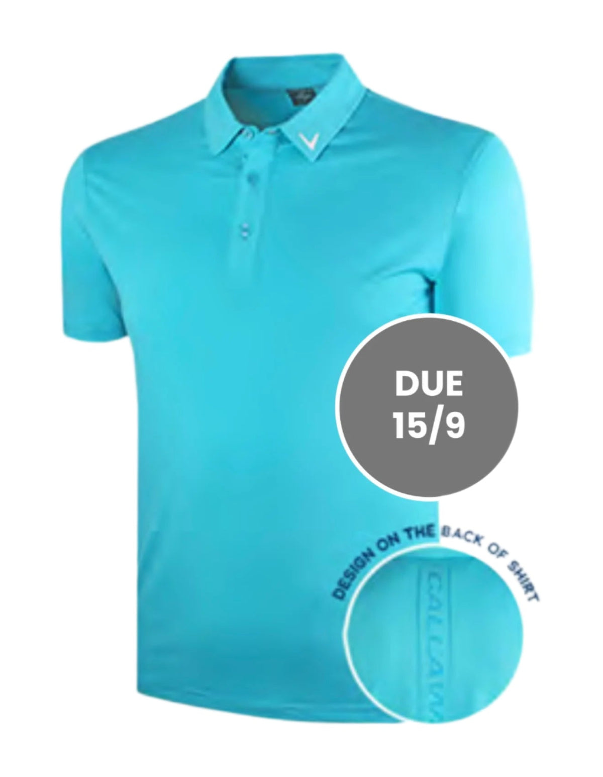 Callaway Mens Golf Shirt | Sky Blue