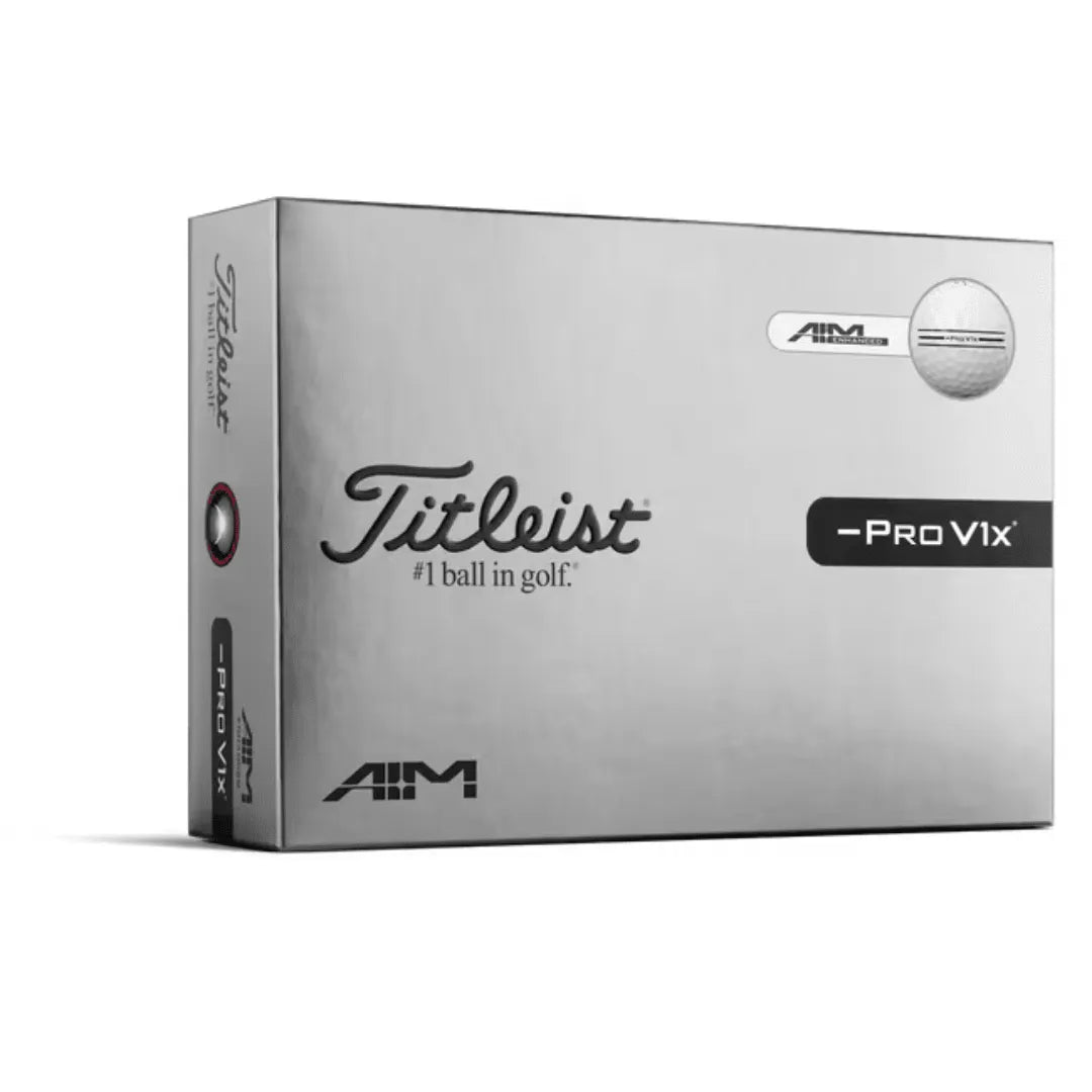 [HOS-2213] Titleist Golf Balls | Pro V1x Left Dash AIM 2026 (Yellow)