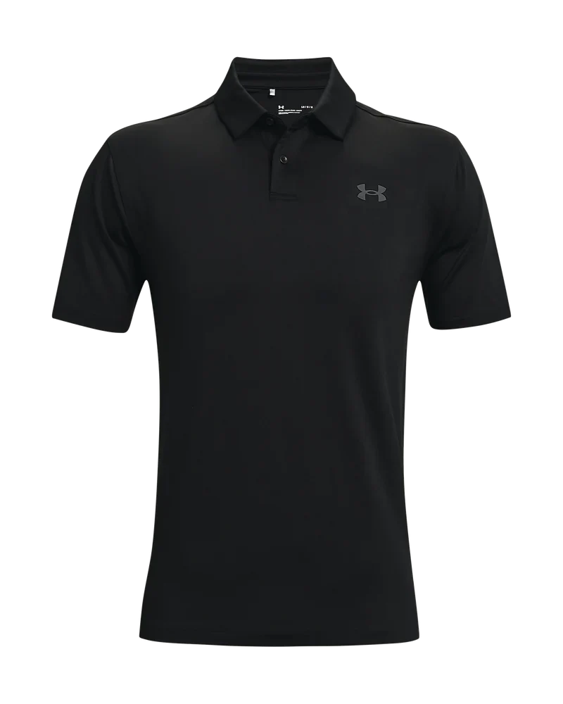 [1383714001XXXL] Under Armour Mens Golf Shirt | T2G Polo (Black, 3XL)