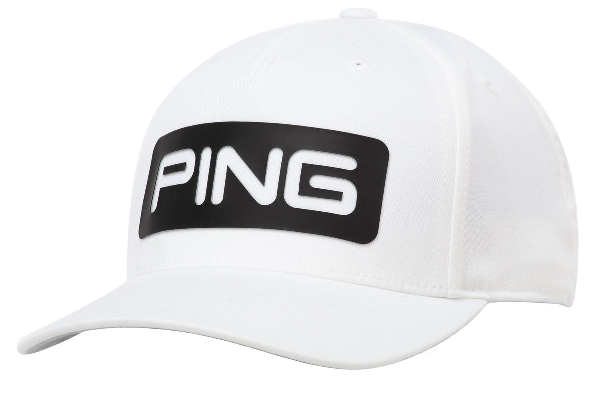 Ping Mens Golf Cap | Tour Classic | White-Black