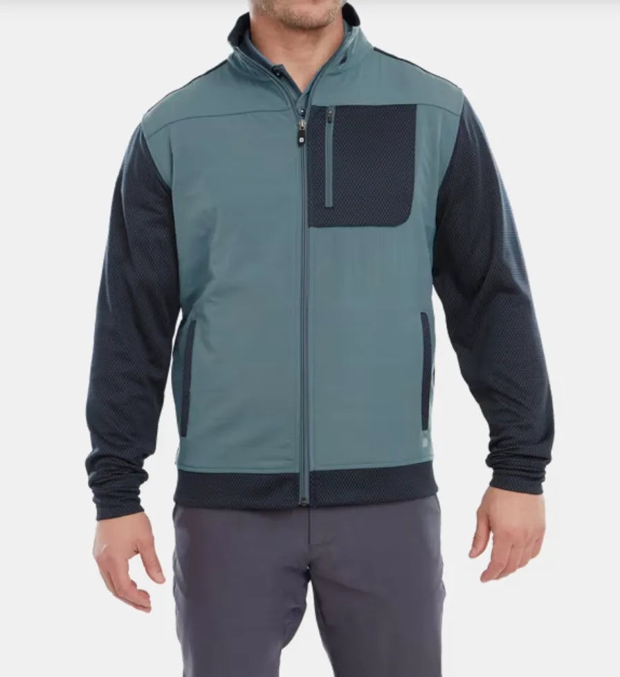 [HOS-2134] Footjoy Mens Golf Jacket | EU Thermoseries | Hybrid | Navy-Slate (2XL)