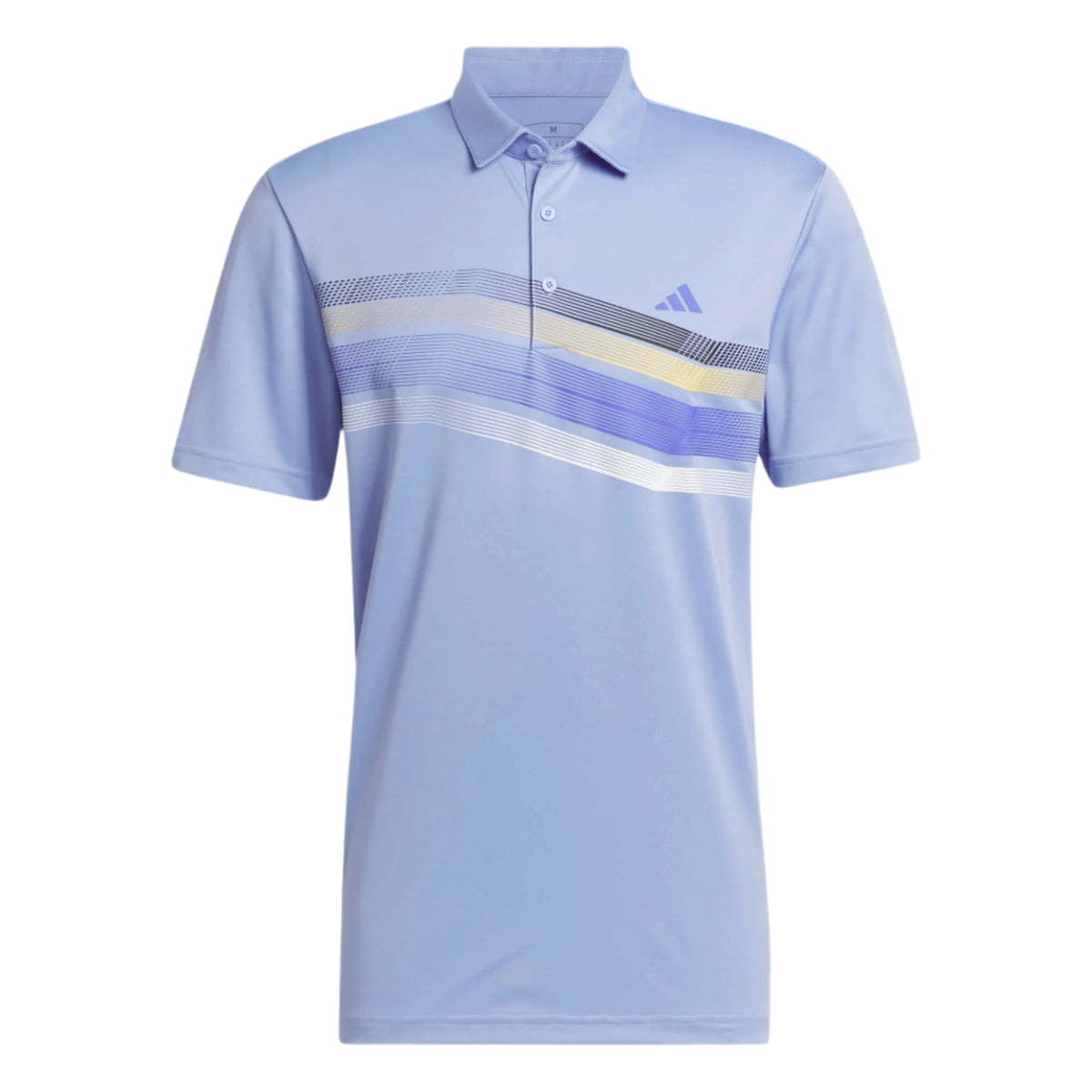 [IX20172XL] Adidas Mens Golf Shirts | Core Chest Stripe | Blue (2XL)
