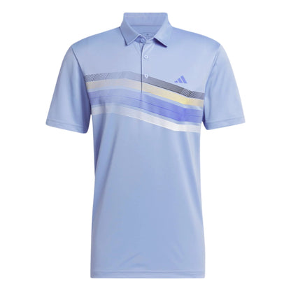 [IX20172XL] Adidas Mens Golf Shirts | Core Chest Stripe | Blue (2XL)