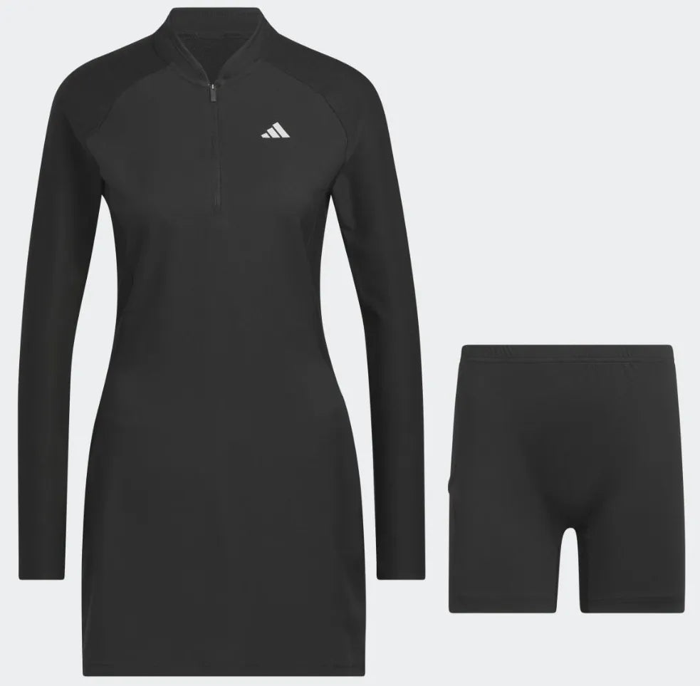 Adidas Womens Golf Dress | Long Sleeve | Black-Grey