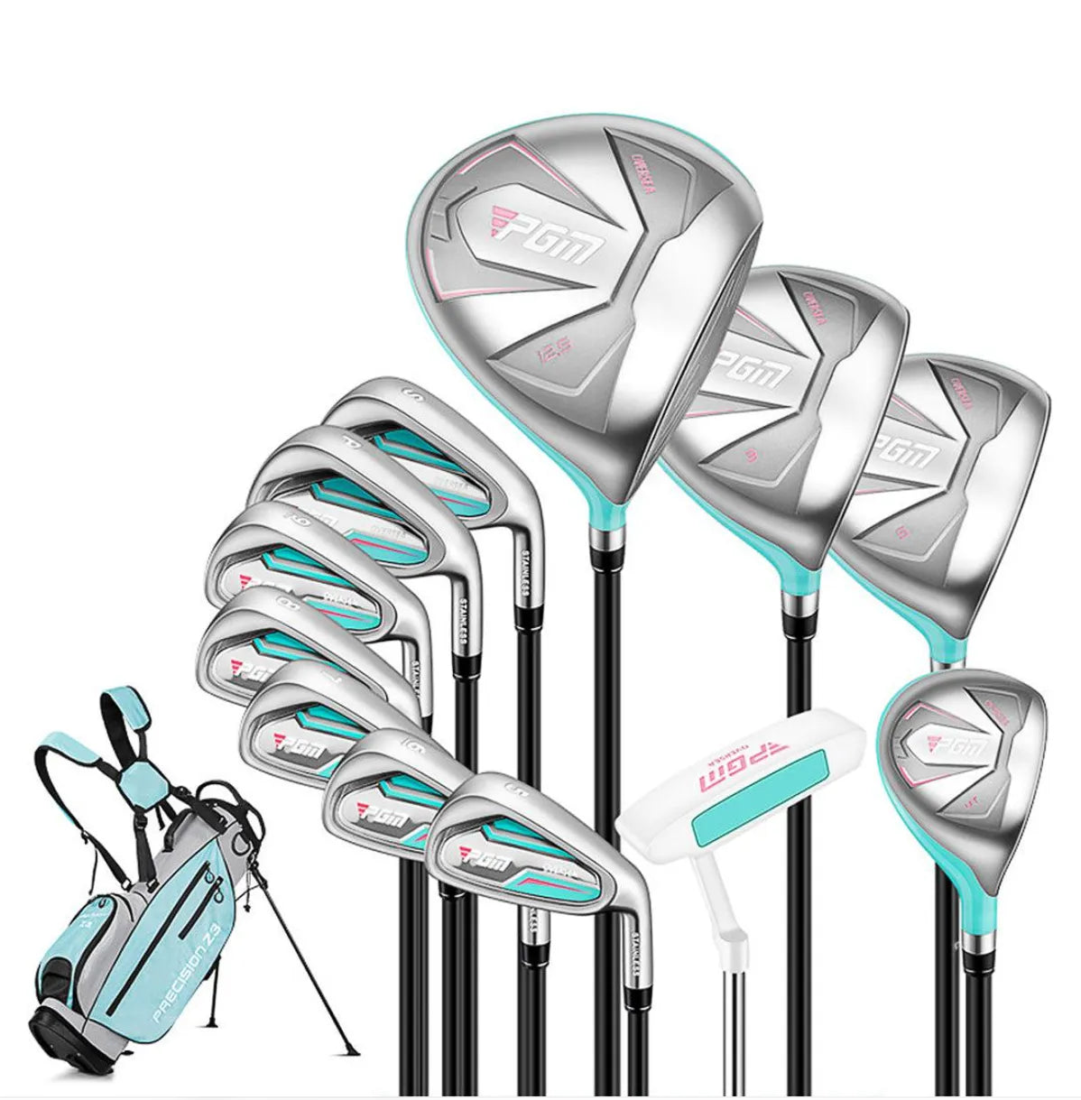PGM Ladies Golf Clubs With Bag | 5-SW & Putter | Steele shaft
