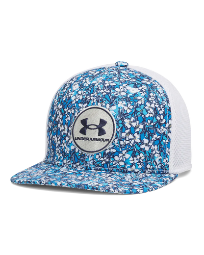 Under Armour-ის მამაკაცის ქუდი | Chill Drive დაბალგაჭიმვადი | თეთრი/ლურჯი ყვავილები