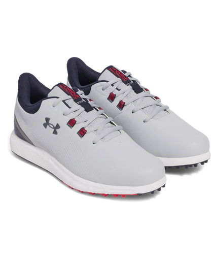 Under Armour-ის მამაკაცის გოლფის ფეხსაცმელი | Drive Medal | შუაღამის ლურჯი/მეტალის იარაღისფერი მეტალიკი