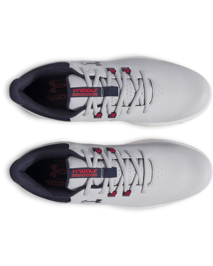 Under Armour-ის მამაკაცის გოლფის ფეხსაცმელი | Drive Medal | შუაღამის ლურჯი/მეტალის იარაღისფერი მეტალიკი