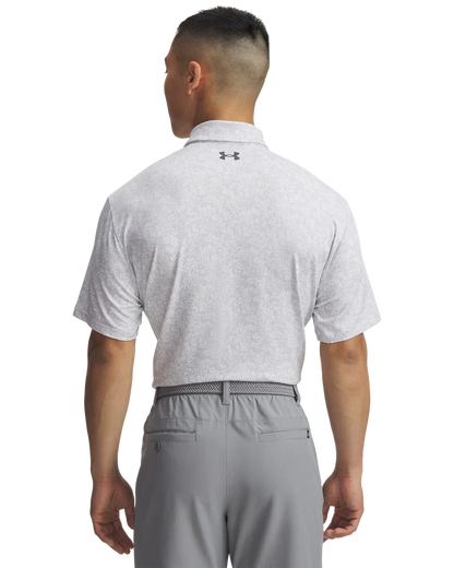 Under Armour Men's Golf Polo | Playoff 3.0 Printed Polo | Light Grey