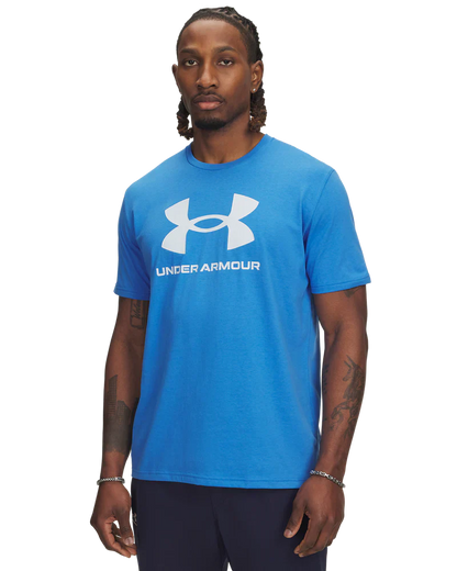 Under Armour მამაკაცის გოლფის მაისური | სპორტული სტილის ლოგო განახლება LC SS | ლურჯი ატლანტისი