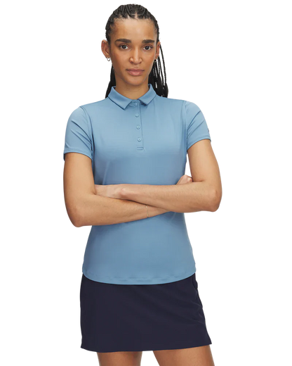 Under Armour Women's Golf Shirt | Polo Playoff SS | Blue Smoke