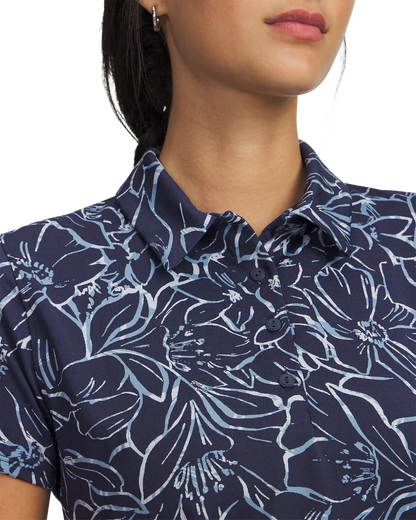 Under Armour Women's Golf Shirt | Playoff 3.0 Printed Polo | Midnight Navy